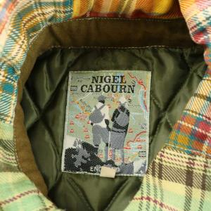 Nigel Cabourn 中綿ジャケット ステンカラー アウター チェック柄 総柄 4 XS マルチカラー