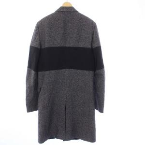 KRISVANASSCHE チェスターコート アウター ロング 切替 44 S グレー ブラック 黒 /KH