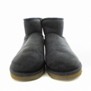 UGG australia クラシックミニ ムートンブーツ 25cm US8 紺 ネイビー 5854