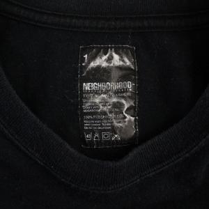 NEIGHBORHOOD Tシャツ カットソー 半袖 クルーネック ロゴ プリント 1 S 黒 ブラック /BM