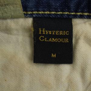 HYSTERIC GLAMOUR デニムスカート ミニ丈 ジップフライ プリント M インディゴ 0192AK03 /BM