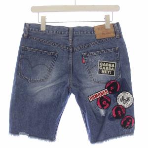 HYSTERIC GLAMOUR KINKY JEANS ラモーンズ RAMONES デニムパンツ ジーンズ ハーフパンツ ボタンフライ ワッペン 刺繍 F