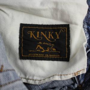 HYSTERIC GLAMOUR KINKY JEANS ラモーンズ RAMONES デニムパンツ ジーンズ ハーフパンツ ボタンフライ ワッペン 刺繍 F