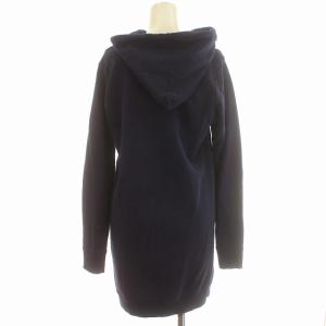 HYSTERIC GLAMOUR パーカー ロング スウェット プルオーバー 刺繍 長袖 F ネイビー 紺