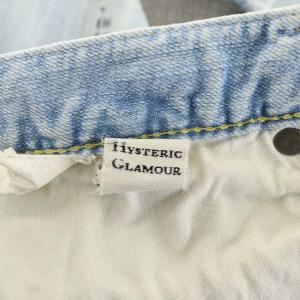 HYSTERIC GLAMOUR ショートパンツ デニムパンツ スタッズ ダメージ加工 XS 水色 ライトブルー