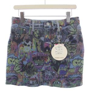 デニムスカート タイトスカート ミニ丈 総柄 27 マルチカラー 01182AK04544 /BM