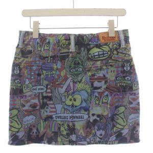 HYSTERIC GLAMOUR デニムスカート タイトスカート ミニ丈 総柄 27 マルチカラー 01182AK04544 /BM