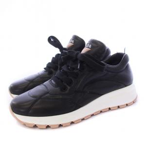 PRADA ローカットスニーカー 38.5 ブラック PRAX01 1E245L