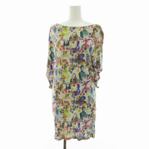 andy warhol チュニック 半袖 総柄 ボートネック ドルマンスリーブ F マルチカラー /EE