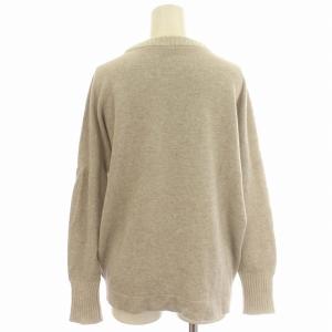 PESERICO ニット カシミヤ シルク混 リブラメ セーター 長袖 40 M グレー /G
