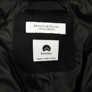 BEAUTY&YOUTH UNITED ARROWS × 小松マテーレ ナイロン アライドダウンジャケット フード アウター S 黒 ブラック 1225-114-8948