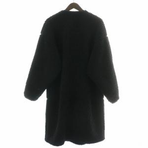 HYKE FAUX SHEARLING COAT フェイクムートンコート ノーカラー アウター ロング丈 1 S