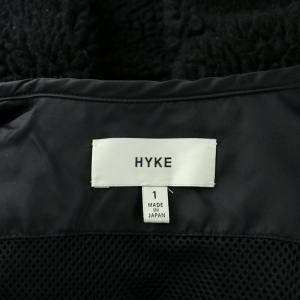 HYKE FAUX SHEARLING COAT フェイクムートンコート ノーカラー アウター ロング丈 1 S
