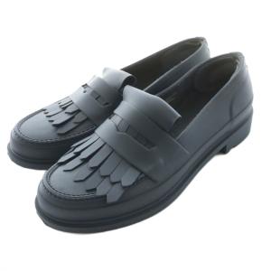 リファインドフリンジペニーローファー ラバー ローヒール US7 23cm ネイビー WFF1074RMA