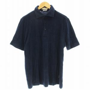 パイル素材 ポロシャツ 531501-05 半袖 ロゴ刺繍 XL ネイビー 紺 /G