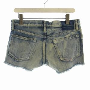 HYSTERIC GLAMOUR デニムパンツ ジーパン ジーンズ ショート ハーフ ボタンフライ USED加工 M ライトブルー