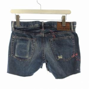 HYSTERIC GLAMOUR デニムパンツ ジーパン ジーンズ ショート ハーフ スタッズ ボタンフライ M インディゴ