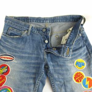 HYSTERIC GLAMOUR KINKY JEANS デニムパンツ ジーパン ジーンズ ショート ハーフ ワッペン S インディゴ