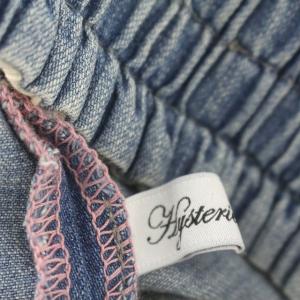 HYSTERIC GLAMOUR キャミソールワンピース デニム 刺繍 ロング ワンピース F 水色 ライトブルー /G