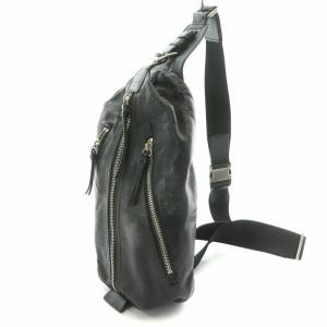 COACH トンプソン ボディバッグ ショルダーバッグ レザー 黒 ブラック 70360