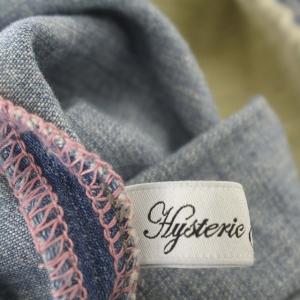 HYSTERIC GLAMOUR キャミソールワンピース デニム 刺繍 ロング ワンピース F 水色 ライトブルー