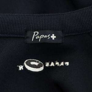 Papas ジャンパー ブルゾン ワッペン S 紺 ネイビー