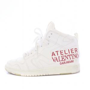 ATELIERロゴ ハイカットスニーカー レザー 36.5 23.5cm 白 ホワイト /KH
