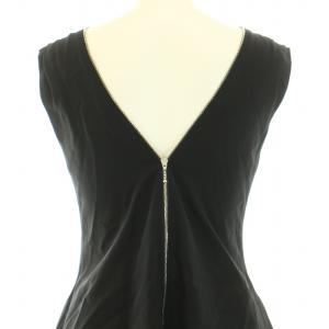 beautiful people 22AW ワンピース ロング ノースリーブ ジップデザイン 34 XS 黒 ブラック /YT