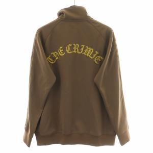 CRIMIE トラックジャケット アウター ジップアップ ハイネック 刺繍 L 茶 ブラウン