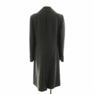 GIORGIO ARMANI チェスターコート ロング丈 ウール シルク 絹 アウター 38 S カーキ