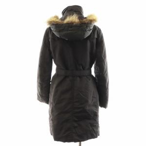 S Max Mara 中綿コート ロング丈 フード ファー アウター 38 S 茶 ブラウン /AN3