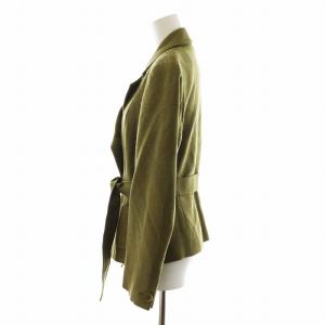 Max Mara テーラードジャケット シングル ウール カシミヤ混 44 L カーキ