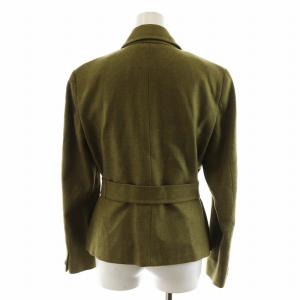 Max Mara テーラードジャケット シングル ウール カシミヤ混 44 L カーキ