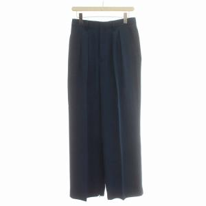 パンツ スラックス タックパンツ スリットジップ 38 M 青 ブルー /G