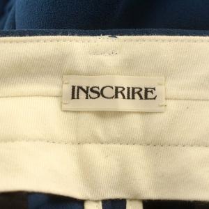 INSCRIRE パンツ スラックス タックパンツ スリットジップ 38 M 青 ブルー /G