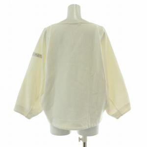 TATRAS カットソー 長袖 ボートネック ロゴ 刺繍 01 S 白 ホワイト