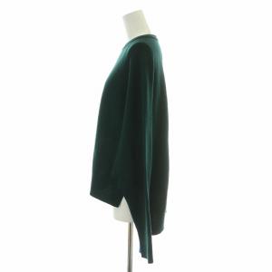 ENFOLD レイヤーカフプルオーバー ニット 長袖 クルーネック 無地 ウール 38 M 緑 グリーン 300EA270-2330