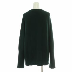 ENFOLD レイヤーカフプルオーバー ニット 長袖 クルーネック 無地 ウール 38 M 緑 グリーン 300EA270-2330