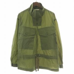 プルオーバー スタンドカラー 長袖 ナイロン ハーフジップ ストレッチ S カーキ JK-19SU010