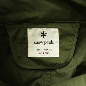 Snow Peak プルオーバー スタンドカラー 長袖 ナイロン ハーフジップ ストレッチ S カーキ JK-19SU010