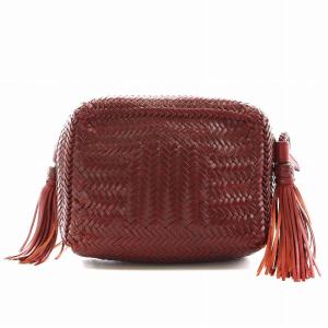 RALPH LAUREN ショルダーバッグ タッセル レザー 赤 レッド