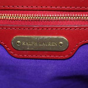 RALPH LAUREN ショルダーバッグ タッセル レザー 赤 レッド