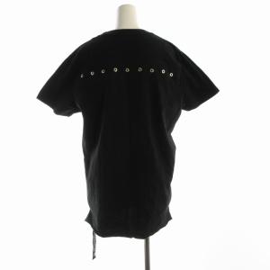 DIESEL Tシャツ カットソー リング装飾 半袖 黒 ブラック /RO