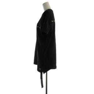 DIESEL Tシャツ カットソー リング装飾 半袖 黒 ブラック /RO