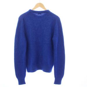 SAINT LAURENT PARIS ニット セーター 長袖 クルーネック モヘヤ混 S 青 ブルー 480142 /KH