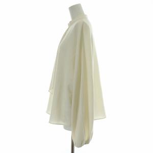 ADORE ベーシックアムンゼンブラウス シャツ 長袖 スタンドカラー 無地 38 M 白 ホワイト 531-3210014