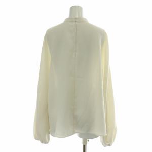 ADORE ベーシックアムンゼンブラウス シャツ 長袖 スタンドカラー 無地 38 M 白 ホワイト 531-3210014
