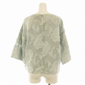 UNITED ARROWS シャツ ブラウス レース 半袖 38 水色 ライトブルー 15211620137 /EE