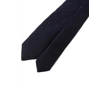 SAINT LAURENT PARIS ポルカドット ネクタイ シルクブレンド 4×135cm 黒 ブラック 709705 /KH OH