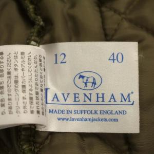 LAVENHAM キルティング コート 中綿 ロングコート フード 40 M カーキ /G